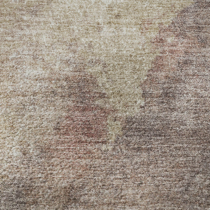 10' X 14' Abstract Washable Area Rug With UV Protection (710064) - Copper / Taupe