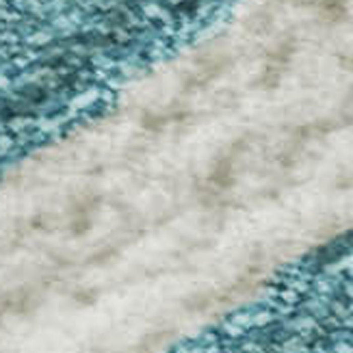10' X 14' Animal Print Washable Area Rug With UV Protection (681815) - Teal / Ivory