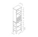 Giga wooden wine bottle rack with metal wine glass shelves in red cocoa and espresso finish, four-tier wine cabinet storage.