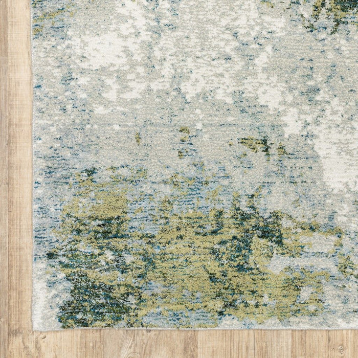 7' x 10' Power Loom Area Rug - Blue Green