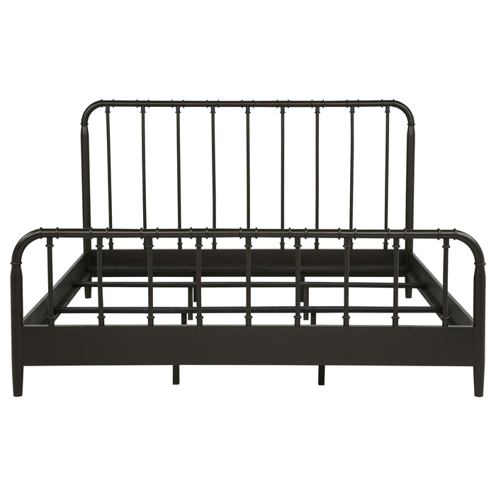 Rocco All Wood Water Pipe Open Frame Eastern King Bed Dark Bronze
