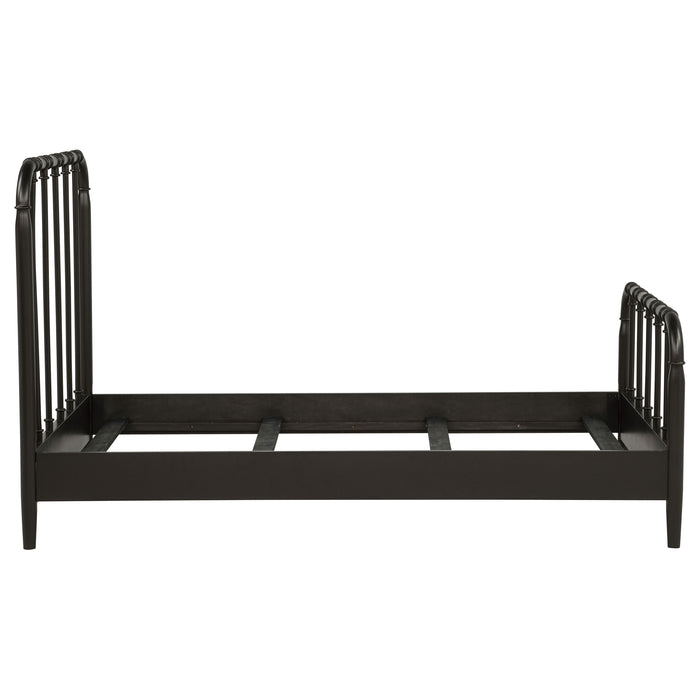 Rocco All Wood Water Pipe Open Frame Twin Bed Dark Bronze