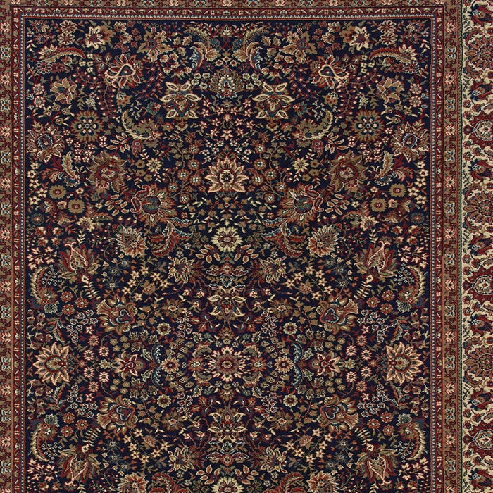 8' X 11' Oriental Area Rug - Blue And Red