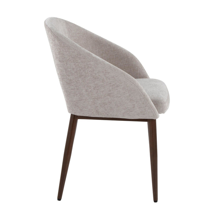Renee - Upholstered Contemporary Chair (Set of 2) - Walnut Metal Legs