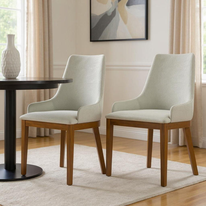 Wood Dining Parsons Chairs (Set of 2) - Natural / Walnut