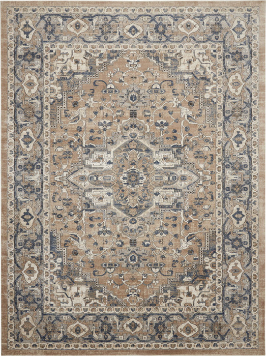 10' x 14' Floral Power Loom Area Rug - Ivory