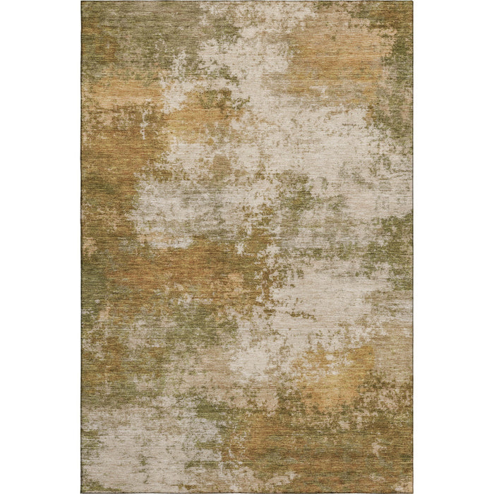 10' X 14' Abstract Washable Area Rug With UV Protection (716875) - Copper / Ivory