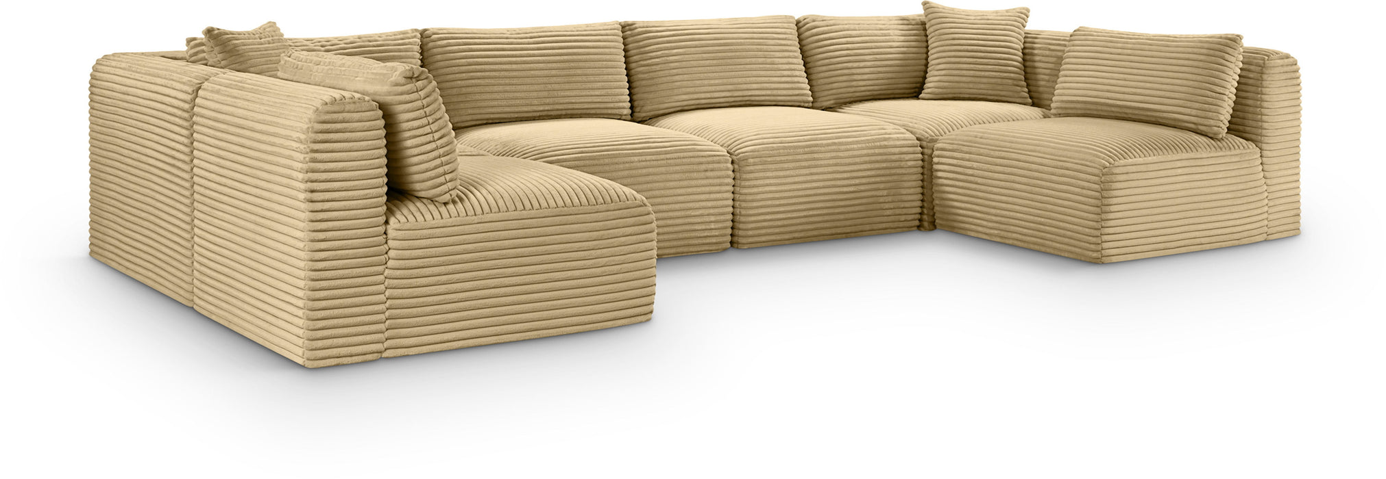 Shaggy - 6 Piece Modular U-Shaped Armless Sectional