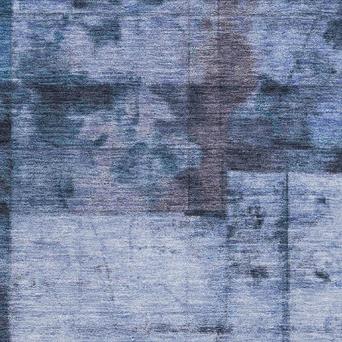 10' X 14' Geometric Washable Area Rug With UV Protection (707659) - Blue / Gray