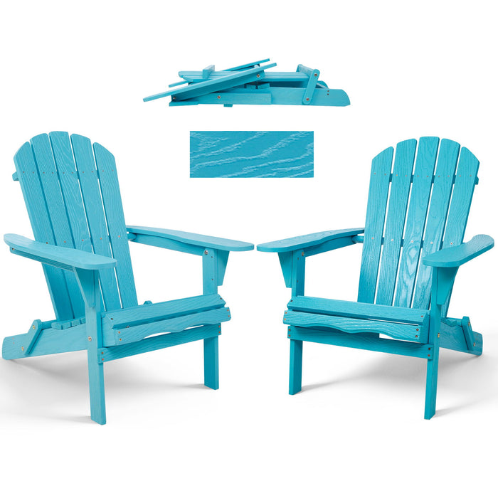 Turquoise blue Giga lounge patio arm chair for garden outdoor use, with a folding embossed Adirondack design.