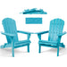Turquoise blue Giga lounge patio arm chair for garden outdoor use, with a folding embossed Adirondack design.