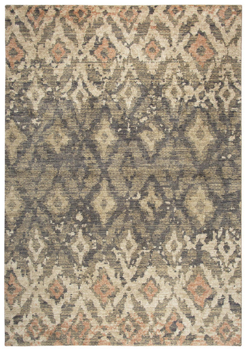 9' X 12' New Zealand Lambs Wool Hand Carved Handmade Area Rug (747465) - Brown / Natural