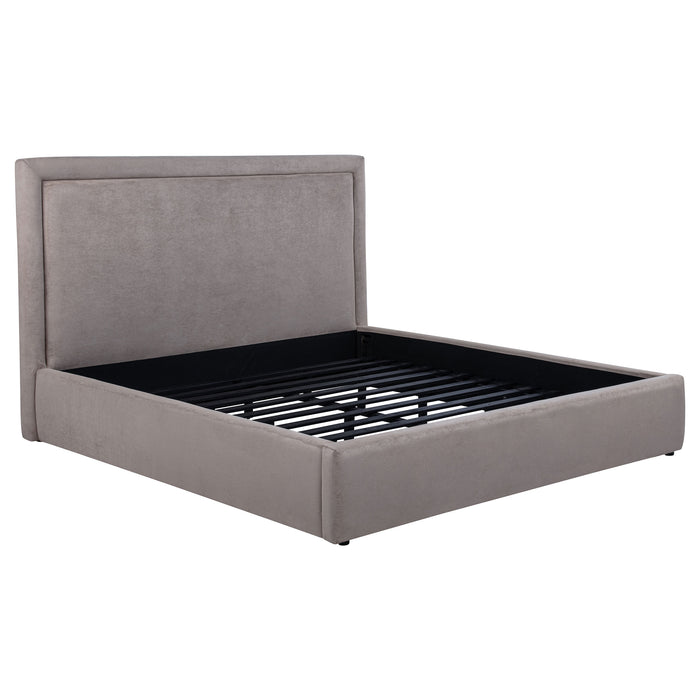 Lawson 54-inch Upholstered Eastern King Platform Bed Mushroom