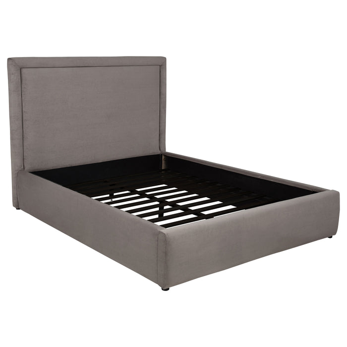 Lawson 54-inch Upholstered Queen Platform Bed Mushroom