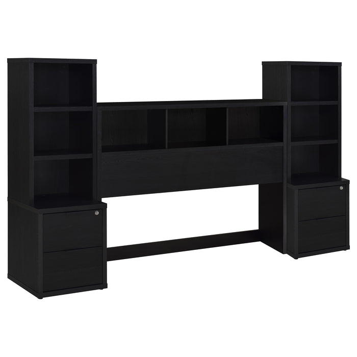 CoasterEveryday Westpark 3-piece queen bedroom set with black bookcase headboard