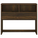Dark pine Westpark 49-inch full bookcase headboard by CoasterEveryday, showing the wooden headboard with built-in shelves and storage.