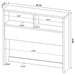 CoasterEveryday Westpark 49-inch full bookcase headboard in dark pine wood with open storage shelves