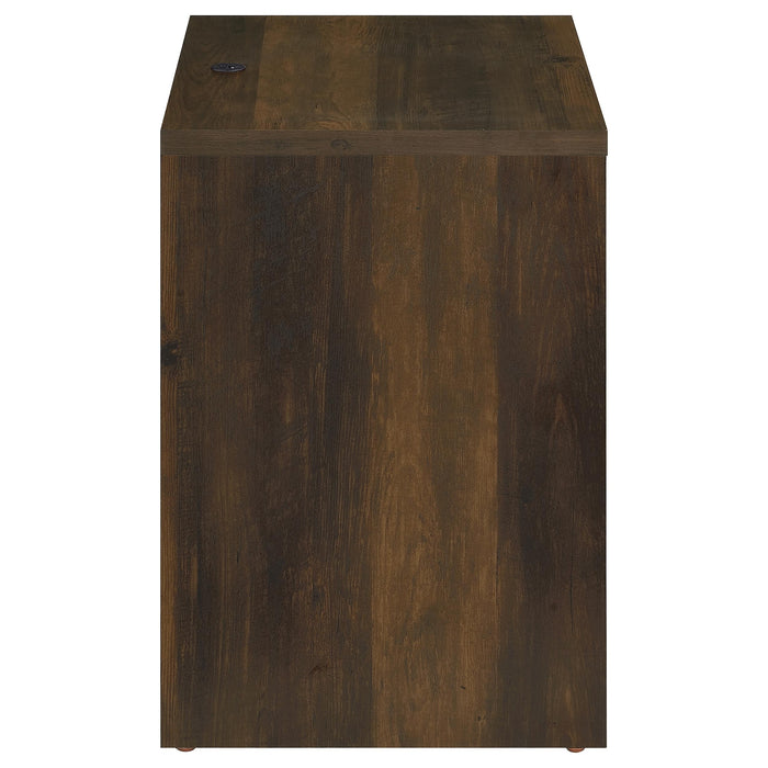 Westpark 2-drawer Nightstand LED Lights and USB Dark Pine