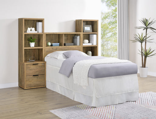 Westpark 3-piece twin bedroom set with bookcase headboard in mango finish by CoasterEveryday
