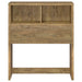 Westpark 49-inch twin bookcase headboard in mango wood, featuring built-in shelves, part of CoasterEveryday furniture collection.