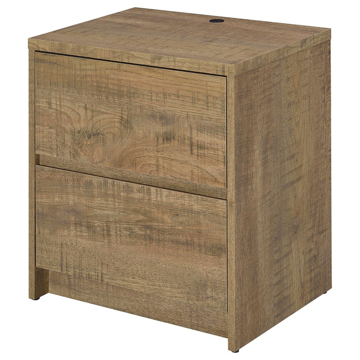 Westpark 2-drawer Nightstand LED Lights and USB Mango