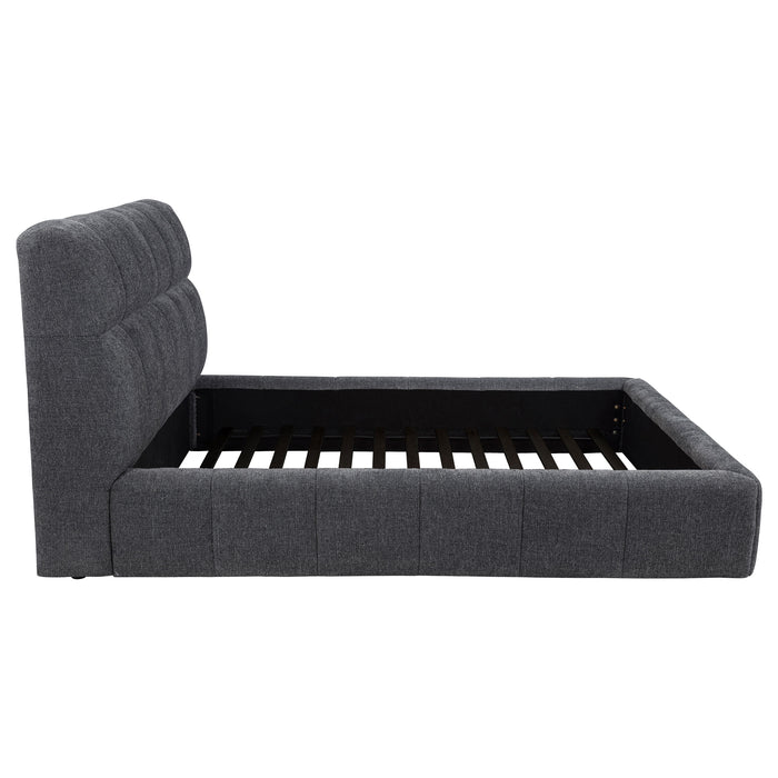Nollet 48-inch Upholstered Queen Panel Platform Bed Grey
