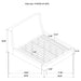 Grey Rennes upholstered Eastern King wingback platform bed with tufted headboard and wooden legs, modern furniture for bedroom.