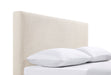 CoasterEveryday Pirro upholstered king panel headboard in sand fabric with vertical channel tufting