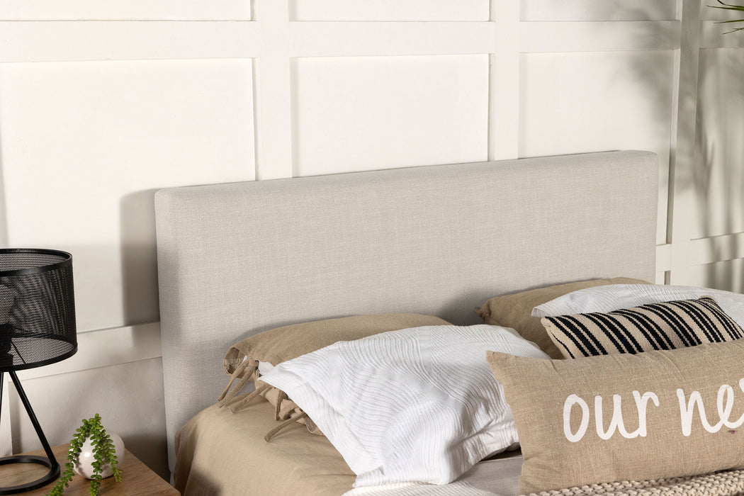 CoasterEveryday Pirro upholstered queen or full panel headboard in sand fabric