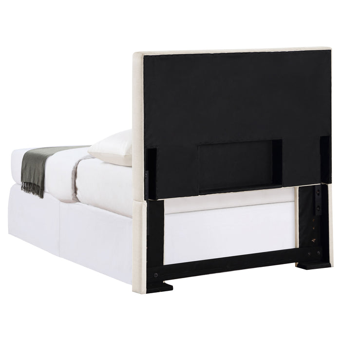 CoasterEveryday Pirro upholstered twin panel headboard in sand fabric