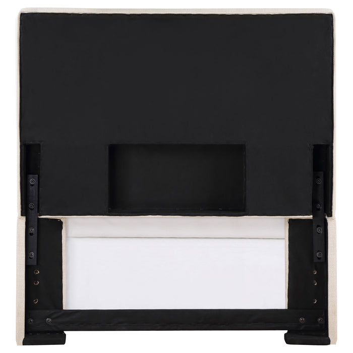Pirro upholstered twin panel headboard in sand by CoasterEveryday
