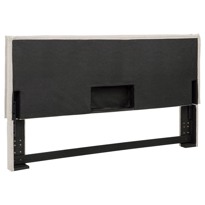 Izzy Upholstered King Panel Headboard Sand