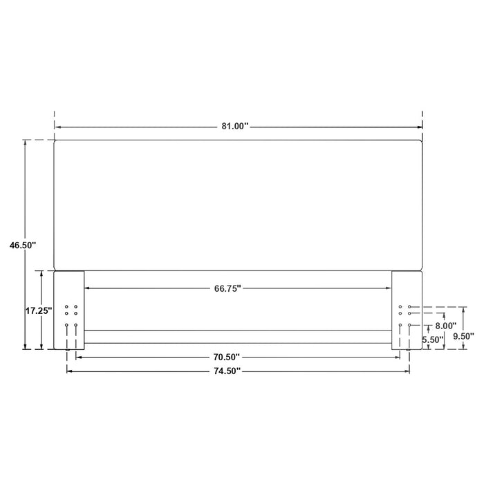 Izzy Upholstered King Panel Headboard Sand