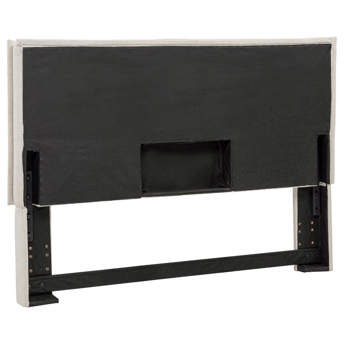 Izzy Upholstered Queen or Full Panel Headboard Sand