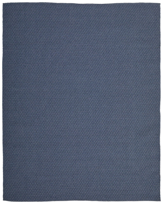 9' x 12' Hand Woven Area Rug - Blue