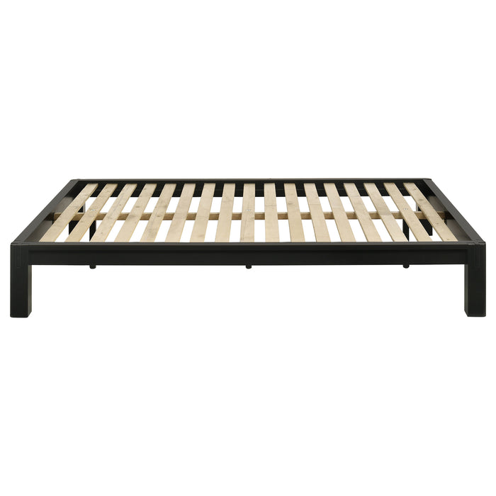 Gislen Full Easy Assembly Wood Platform Bed Black