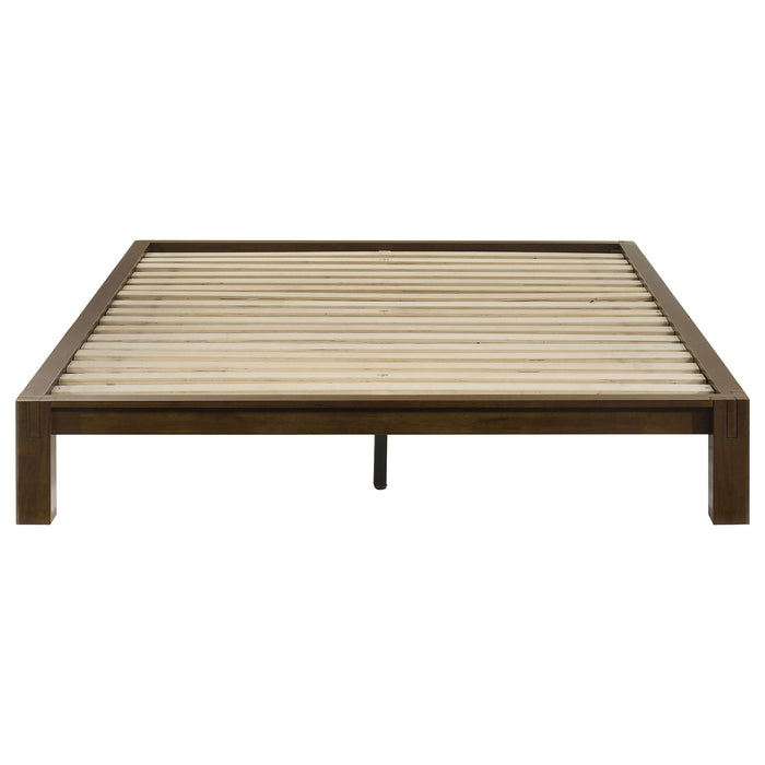 Gislen Full Easy Assembly Wood Platform Bed Walnut
