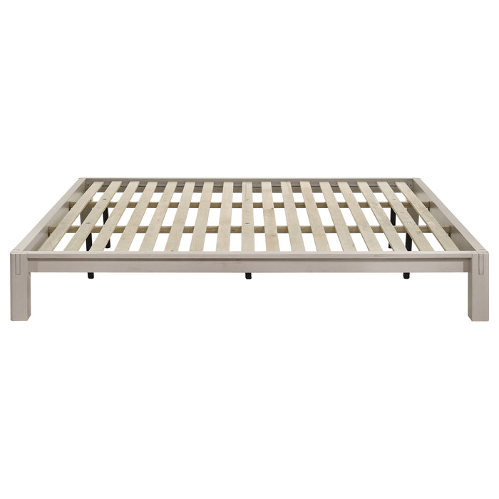 Gislen Eastern King Easy Assembly Wood Platform Bed White