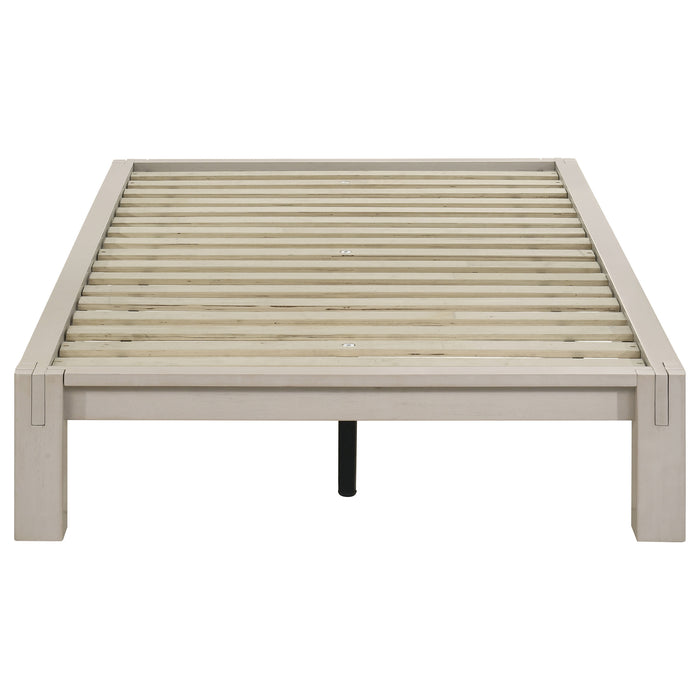 Gislen Twin Easy Assembly Wood Platform Bed White