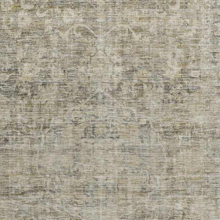 10' X 14' Oriental Washable Area Rug With UV Protection (699921) - Pewter / Silver