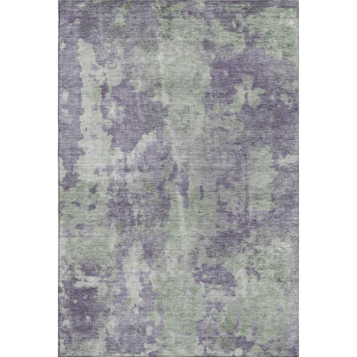 10' X 14' Abstract Washable Area Rug With UV Protection (649846) - Purple / Ivory
