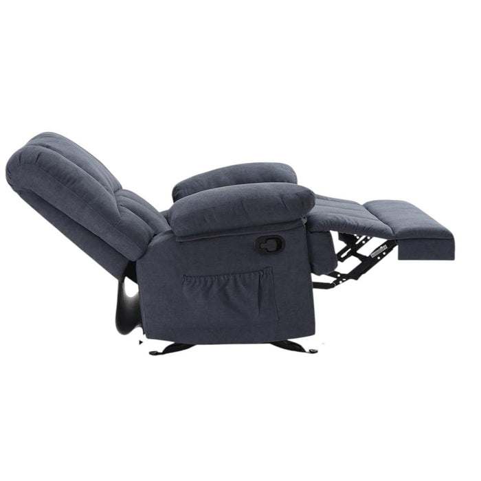 Polyester Blend Manual Recliner (718705) - Blue