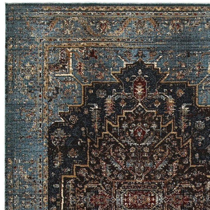 10' X 13' Medallion Area Rug - Blue And Navy