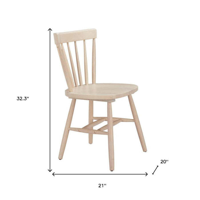 Wood Open Back Dining Room Side Chairs (Set of 2) - Natural