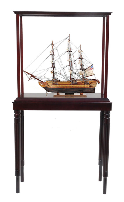 Hand Painted Model Boat Tabletop Sculpture (401932) - Brown