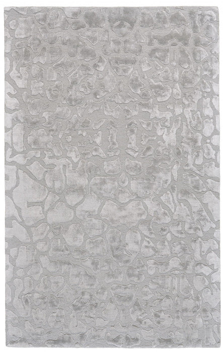 8' x 11' Abstract Tufted Handmade Area Rug - Gray And Silver