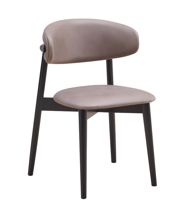 Upholstered Fabric Open Back Dining Side Chairs (Set of 2) - Gray