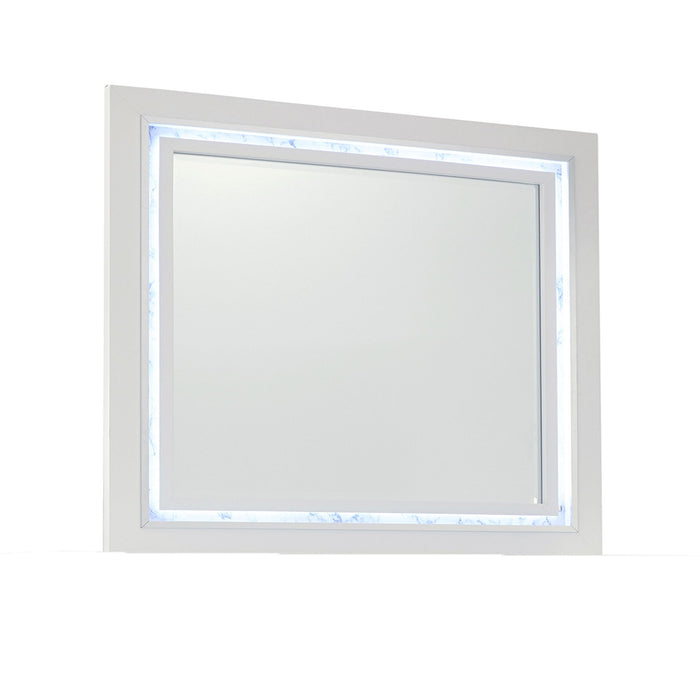 41" Lighted Mounted Accent Mirror - White