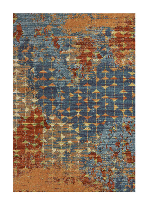 9' x 13' Polypropylene Area Rug - Blue Or Coral