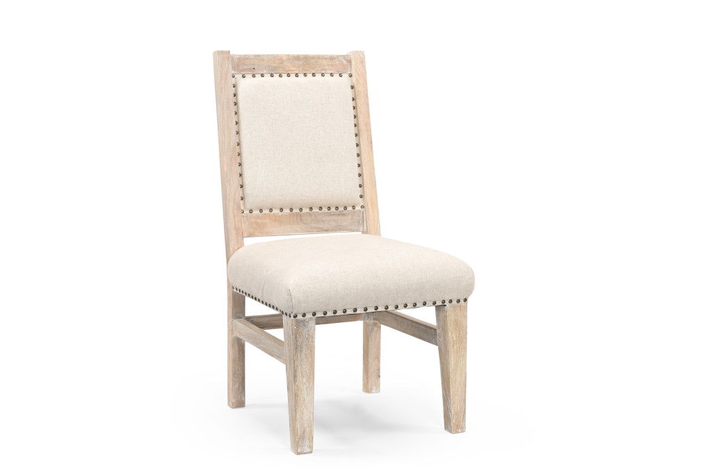 Side Chair - Beige And White